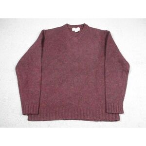 VTG American Eagle Outfitters Sweater Mens Large Red Wool Nylon V Neck Pullover
